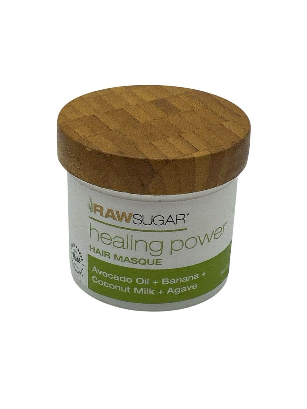 Raw Sugar Healing Power Hair Masque Avocado Oil Banana Coconut Milk Agave 2.5 oz